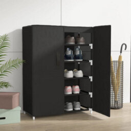 Berkfield Shoe Cabinet Black 60X28X90 Cm Fabric