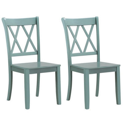 2 Pack Dining Chairs Wooden Kitchen Side Chair Armless Chairs W Ergonomic Back - image 1