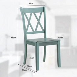 2 Pack Dining Chairs Wooden Kitchen Side Chair Armless Chairs W Ergonomic Back - thumbnail 2