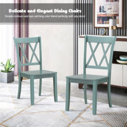2 Pack Dining Chairs Wooden Kitchen Side Chair Armless Chairs W Ergonomic Back - thumbnail 4