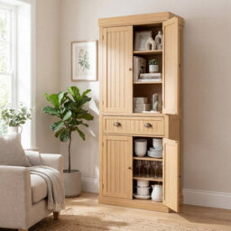 Large Pantry Cabinet 2 Door Floor Utility Storage Cabinet - thumbnail 4