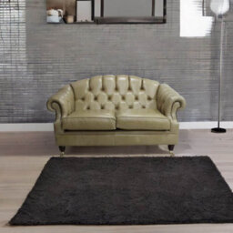 Chesterfield 2 Seater Old English Dark Sand Leather Sofa Settee Bespoke In Victoria Style - thumbnail 4