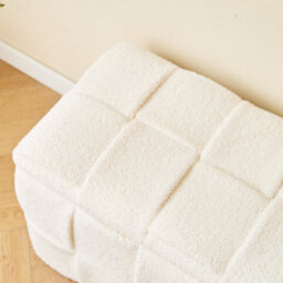 Nordlys White Bouclé Storage Bench Modern Design Style Living Room - thumbnail 7