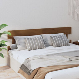 Berkfield Bed Headboard Honey Brown 184X3X81 Cm Solid Wood Pine - thumbnail 4