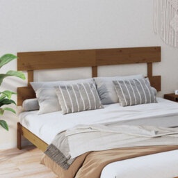 Berkfield Bed Headboard Honey Brown 184X3X81 Cm Solid Wood Pine - thumbnail 1