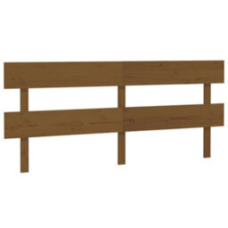 Berkfield Bed Headboard Honey Brown 184X3X81 Cm Solid Wood Pine - thumbnail 2