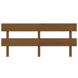 Berkfield Bed Headboard Honey Brown 184X3X81 Cm Solid Wood Pine - thumbnail 3