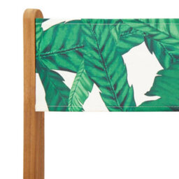 Berkfield Folding Garden Chairs 6 Pcs Green Fabric And Solid Wood - thumbnail 9