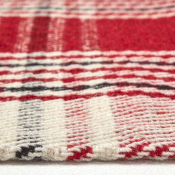 Homescapes Walker Red Tartan Check Non-Slip 100% Wool Rug, 70 X 120 Cm - thumbnail 4