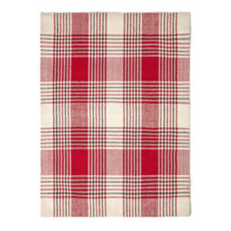 Homescapes Walker Red Tartan Check Non-Slip 100% Wool Rug, 70 X 120 Cm - thumbnail 2