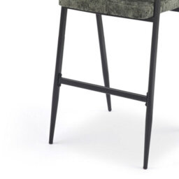 Set Of 2 Breakfast Bar Stools In Textured Chenille Green - thumbnail 7
