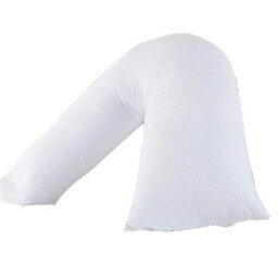 ARLinens Hollowfiber V Shaped Pillow Head Neck Back Orthopedic Nursing Pregnancy Support. - thumbnail 4
