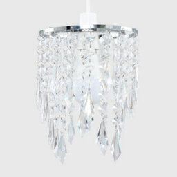 Valuelights Chandelier Design Ceiling Light Shade With Clear Acrylic Jewel Effect Droplets (D)16Cm - thumbnail 4