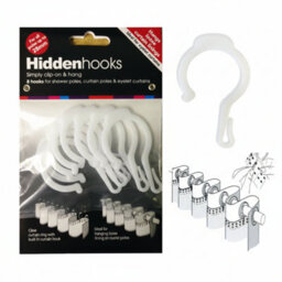 16 Pack Hidden Curtain Hooks Add Lining To Eyelet Curtains No Sewing - thumbnail 2