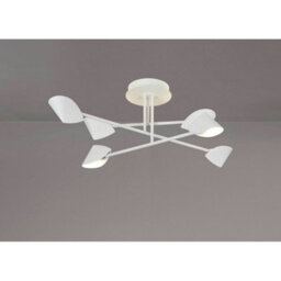 Luminosa Lighting Luminosa Capuccina Medium 6 Light Semi Flush, 45W Led, 3000K, 3100Lm, White, 3Yrs Warranty - thumbnail 2