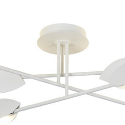 Luminosa Lighting Luminosa Capuccina Medium 6 Light Semi Flush, 45W Led, 3000K, 3100Lm, White, 3Yrs Warranty - thumbnail 3