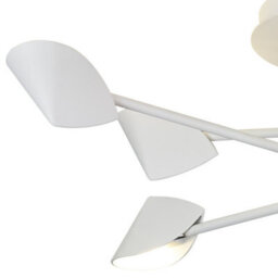 Luminosa Lighting Luminosa Capuccina Medium 6 Light Semi Flush, 45W Led, 3000K, 3100Lm, White, 3Yrs Warranty - thumbnail 4