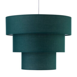 First Choice Lighting Set Of 2 Barty - Dark Green 38Cm Tiered Pendant Shades - thumbnail 3
