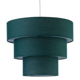 First Choice Lighting Set Of 2 Barty - Dark Green 38Cm Tiered Pendant Shades - thumbnail 2