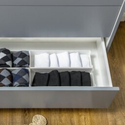 Homcom Chest Of Drawers, 3 Drawer Unit Storage Organiser For Bedroom, Grey - thumbnail 9