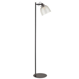 Luminosa Lighting Luminosa Urban Task Floor Lamp Smokey Grey Tinted Glass & Black Chrome Plate E27 - thumbnail 6
