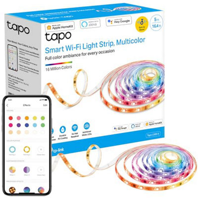 Tapo L 930-5 Wi-Fi Led Strip Light 5 M, Zonal Colour Control Lights For Tv Bedroom, Music Sync, Hands-Free Voice With Alexa