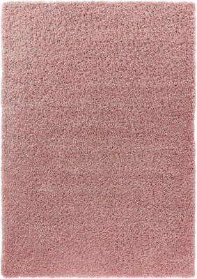 Soft Plain Thick Area Shaggy Rug - Baby Pink 80 X 150 Cm - image 1
