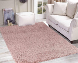 Soft Plain Thick Area Shaggy Rug - Baby Pink 80 X 150 Cm - thumbnail 3