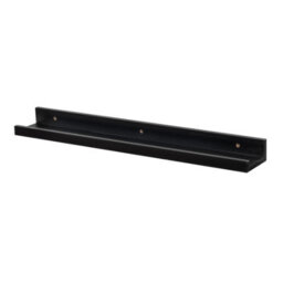 Harbour Housewares Floating Picture Ledge Shelf - Black 57Cm Mdf Wall Mounted Display For Photos, Frames & Décor - thumbnail 1