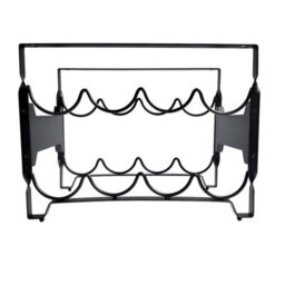 Magna Retail Metal Wine Rack 8 Bottle Shelf Capacity Wine Racks Free Standing Stackable Home Bar Bottle Holder Drink Organiser - thumbnail 3