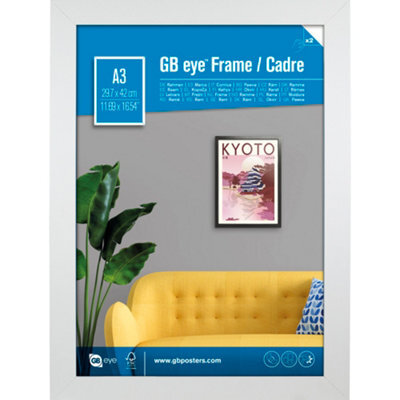Gb Eye Contemporary Wooden White Picture Frame - A3 - 29.7 X 42Cm - image 1