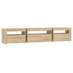 Vidaxl Tv Cabinet With Led Lights Sonoma Oak 195X35X40 Cm - thumbnail 8