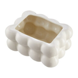 Living And Home Milk White Stylish Ceramic Tissue Box For Living Room - thumbnail 4