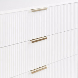Wyld And Coco Nordic White 6-Drawer Chest Of Drawers With Metal Legs, Scandinavian Bedroom Storage - thumbnail 8