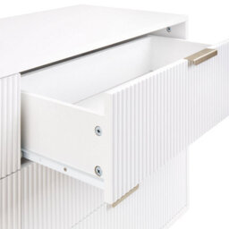 Wyld And Coco Nordic White 6-Drawer Chest Of Drawers With Metal Legs, Scandinavian Bedroom Storage - thumbnail 7