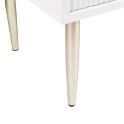 Wyld And Coco Nordic White 6-Drawer Chest Of Drawers With Metal Legs, Scandinavian Bedroom Storage - thumbnail 9