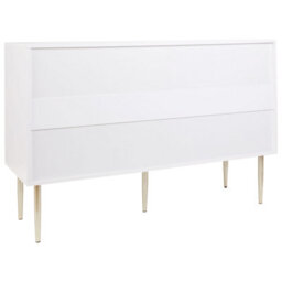 Wyld And Coco Nordic White 6-Drawer Chest Of Drawers With Metal Legs, Scandinavian Bedroom Storage - thumbnail 6
