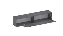 FurniComp LTD Furnicomp Combo 138Cm Floating Wall Hung Tv Unit With Shaped Door - Lead Grey Com-26-08 - thumbnail 4