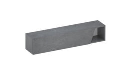 FurniComp LTD Furnicomp Combo 138Cm Floating Wall Hung Tv Unit With Shaped Door - Lead Grey Com-26-08 - thumbnail 5