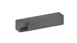 FurniComp LTD Furnicomp Combo 138Cm Floating Wall Hung Tv Unit With Shaped Door - Lead Grey Com-26-08 - thumbnail 2