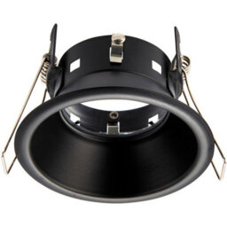 Anti-Glare Recessed Bathroom Downlight Ip65 - 50W Gu10 Reflector - Matt Black - thumbnail 1