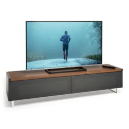 "Avf Panorama 1.6M Tv Stand - Reversible Walnut Or Black Top - For Tvs Up To 80""" - thumbnail 4