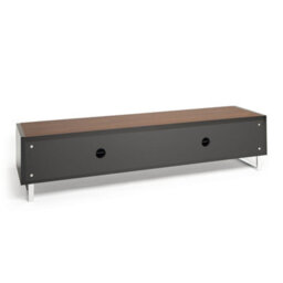 "Avf Panorama 1.6M Tv Stand - Reversible Walnut Or Black Top - For Tvs Up To 80""" - thumbnail 6