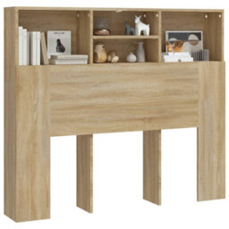 Vidaxl Headboard Cabinet Sonoma Oak 120X19X103.5 Cm Headboard Cabinets - thumbnail 4