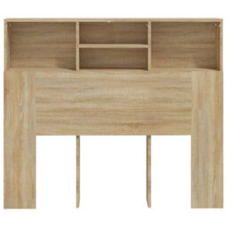 Vidaxl Headboard Cabinet Sonoma Oak 120X19X103.5 Cm Headboard Cabinets - thumbnail 5