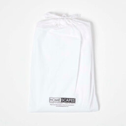 Homescapes White Cotton Fitted Cot Sheets 200 Thread Count, 2 Pack - thumbnail 5