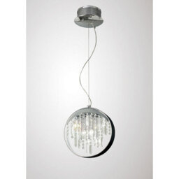 Luminosa Lighting Luminosa Geo Pendant Black Shade 7 Light G4 Polished Chrome/crystal, Not Led/cfl Compatible - thumbnail 2