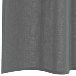 Berkfield Durable Voile Curtains With Rod Pockets 2 Pcs Dark Grey - thumbnail 6