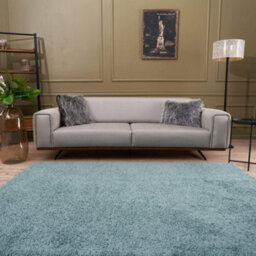 The Rugs Duck Egg Blue Soft Plain Design Fluffy Shaggy Rugs And Runners High Pile Living Room Kitchen Hallway 380 - thumbnail 6