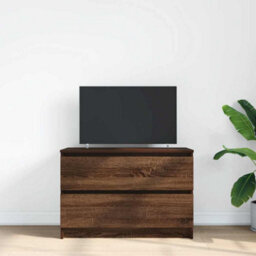 Berkfield Tv Cabinet Brown Oak 80X35X54 Cm Engineered Wood - thumbnail 3